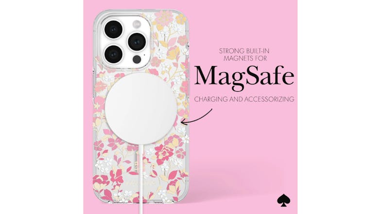 Kate Spade New York Protective Case with MagSafe for iPhone 15 Pro - Flowerbed