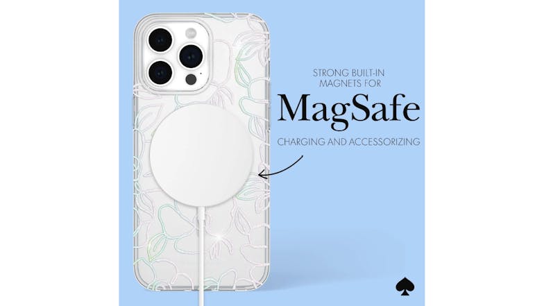 Kate Spade New York Protective Case with MagSafe for iPhone 15 Pro Max - Modern Floral