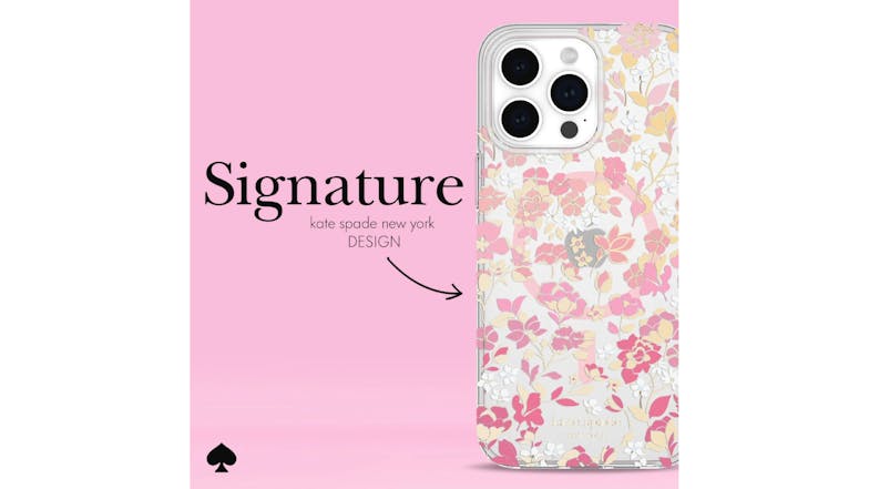 Kate Spade New York Protective Case with MagSafe for iPhone 15 Pro Max - Flowerbed