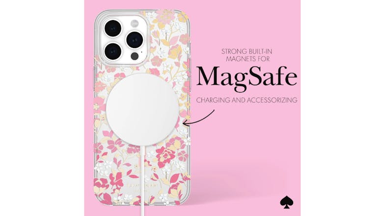 Kate Spade New York Protective Case with MagSafe for iPhone 15 Pro Max - Flowerbed