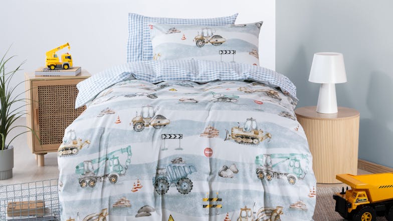 Heavy Machinery Duvet Cover Set by Squiggles