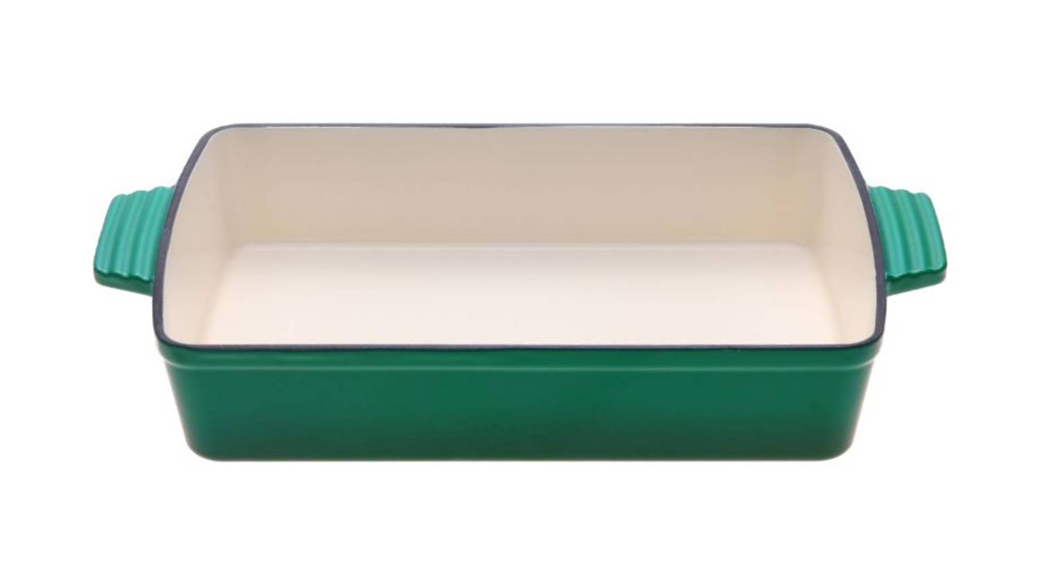 Gourmet Kitchen Cast Iron Baking Dish Rectangular 33cm - Eden Green