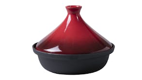 Gourmet Kitchen Cast Iron Tagine w/ Ceramic Lid - Ombre Red
