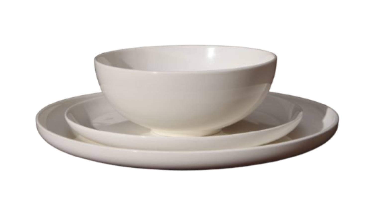 Gourmet Kitchen 12 Piece Coupe Dining Set - Glaze White