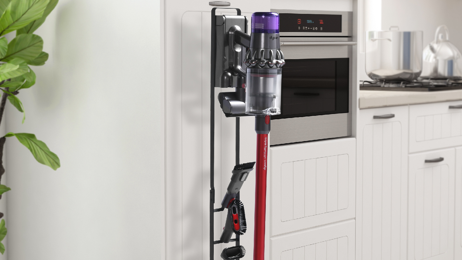 Sherwood Home Freestanding Metal Vacuum Holder for Dyson V6, V7, V8, V9, V10, V11