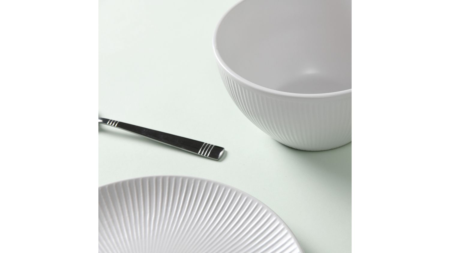 Cadence & Co. "Maze" Dining Set 12pcs. - Matte White/Gloss White