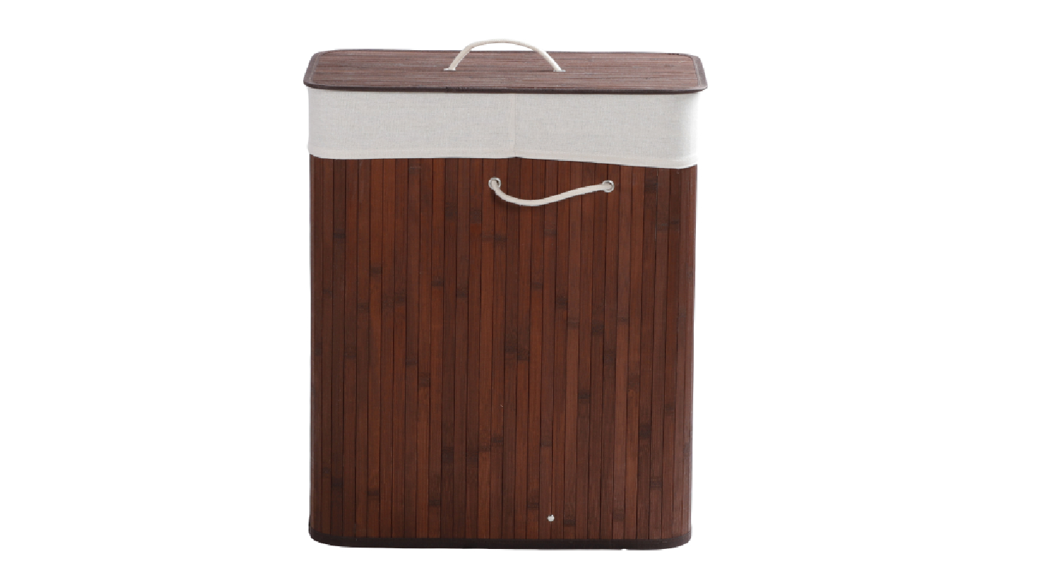 Sherwood Folding 2 Section Bamboo Laundry Hamper