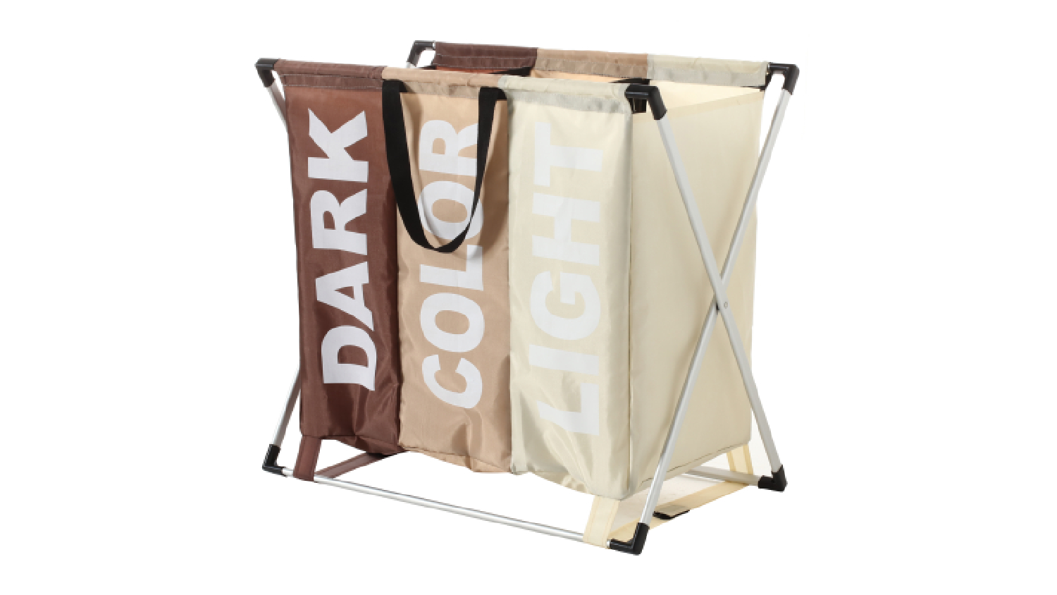 Sherwood Folding 3 Section Fabric Laundry Hamper Harvey Norman New