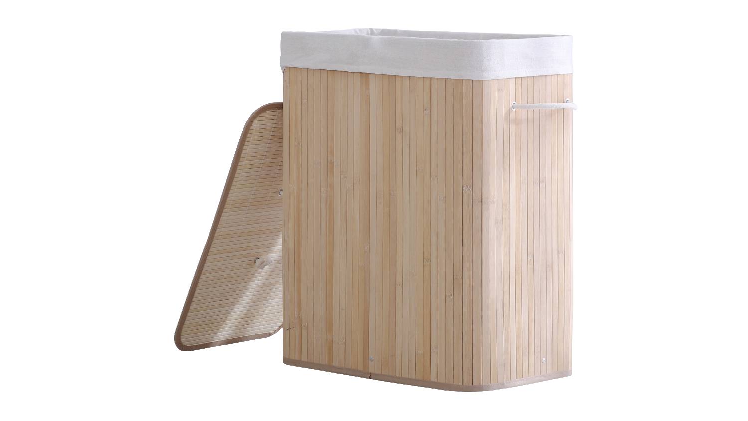 Sherwood Folding Rectangualr Bamboo Laundry Hamper Extra Large