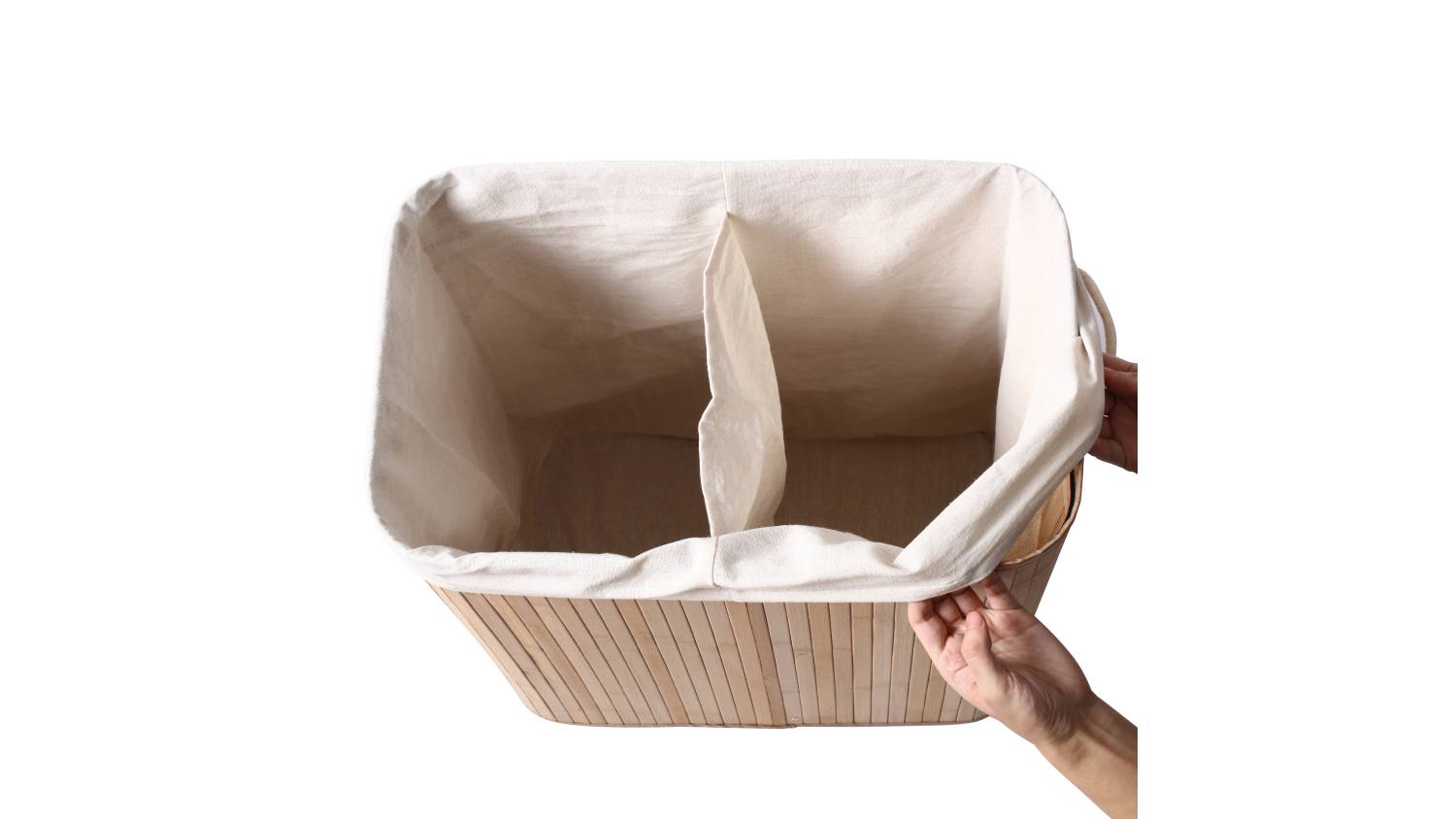 Sherwood Folding Rectangualr Bamboo Laundry Hamper Extra Large