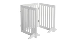 Charlie's Freestanding 3 Panel Pet Gate - White