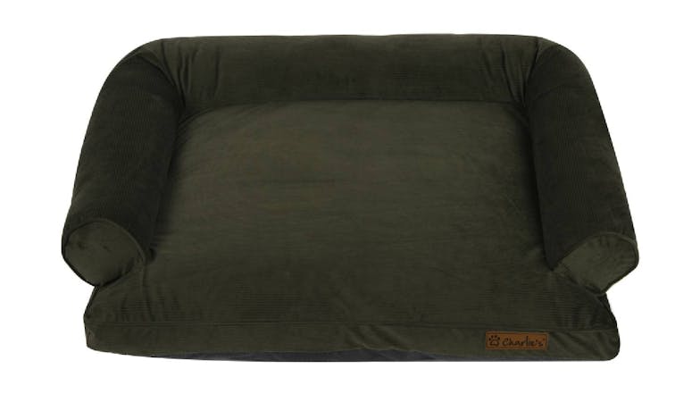 Charlie's "Ripley" Corduroy Pet Sofa Large - Green