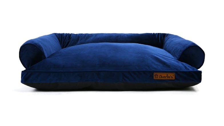 Charlie's "Ripley" Corduroy Pet Sofa Large - Navy