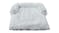 Charlie's Shaggy Faux Fur Square Pet Bed w/ Padded Bolster Large - White