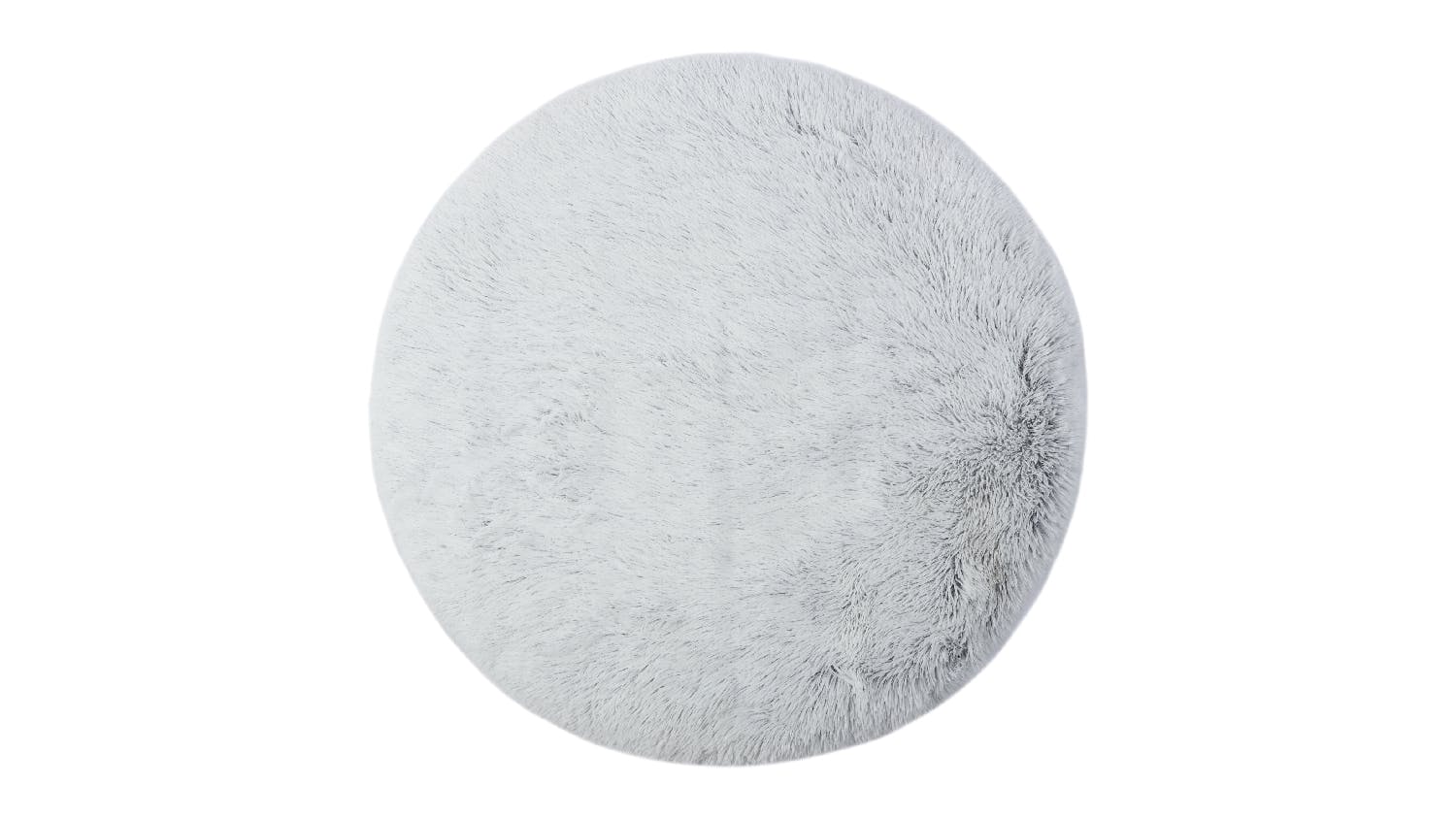 Charlie's Shaggy Faux Fur Round Lounge Pet Mat Large - White