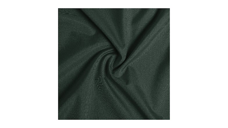 Sherwood Home Faux Linen Blackout Curtain Twin Pack 90 x 223cm - Forest Green
