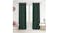 Sherwood Home Faux Linen Blackout Curtain Twin Pack 90 x 223cm - Forest Green