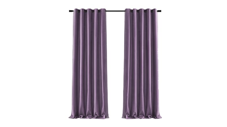 Cadence & Co. "Byron" Matte Velvet Blackout Curtain Twin Pack 90 x 223cm - Lilac