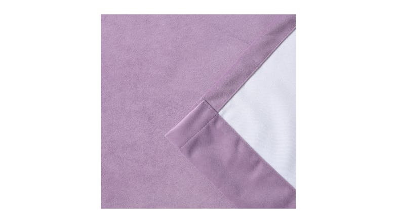 Cadence & Co. "Byron" Matte Velvet Blackout Curtain Twin Pack 90 x 223cm - Lilac