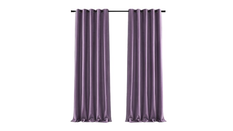 Cadence & Co. "Byron" Matte Velvet Blackout Curtain Twin Pack 225 x 223cm - Lilac