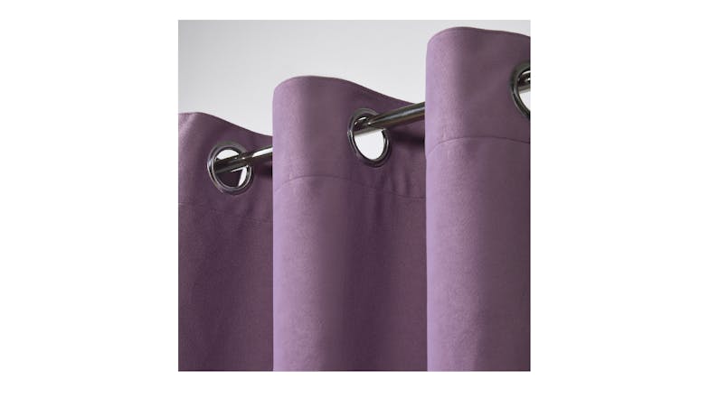 Cadence & Co. "Byron" Matte Velvet Blackout Curtain Twin Pack 225 x 223cm - Lilac