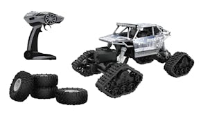 JCM 4WD Off-Road Remote Control Truck with Tracks - Silver