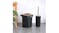 TAKARA "Takae" Bathroom Bin & Brush Set - Black