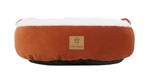 Charlie's "Snookie" Corduroy Fabric Pet Bed w/ Hood Small - Terracotta