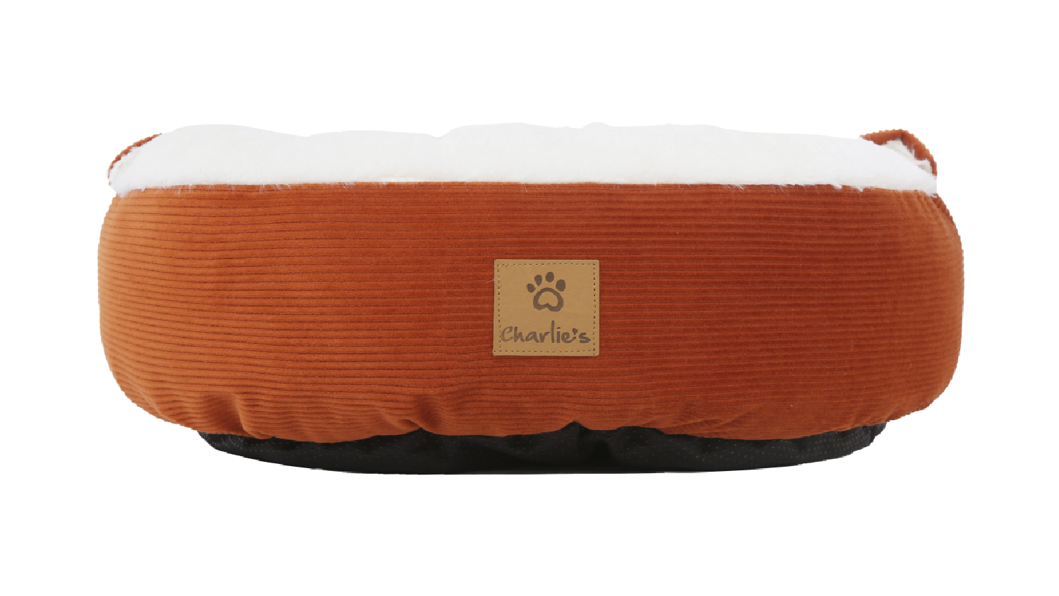 Charlie's "Snookie" Corduroy Fabric Pet Bed w/ Hood Large - Terracotta