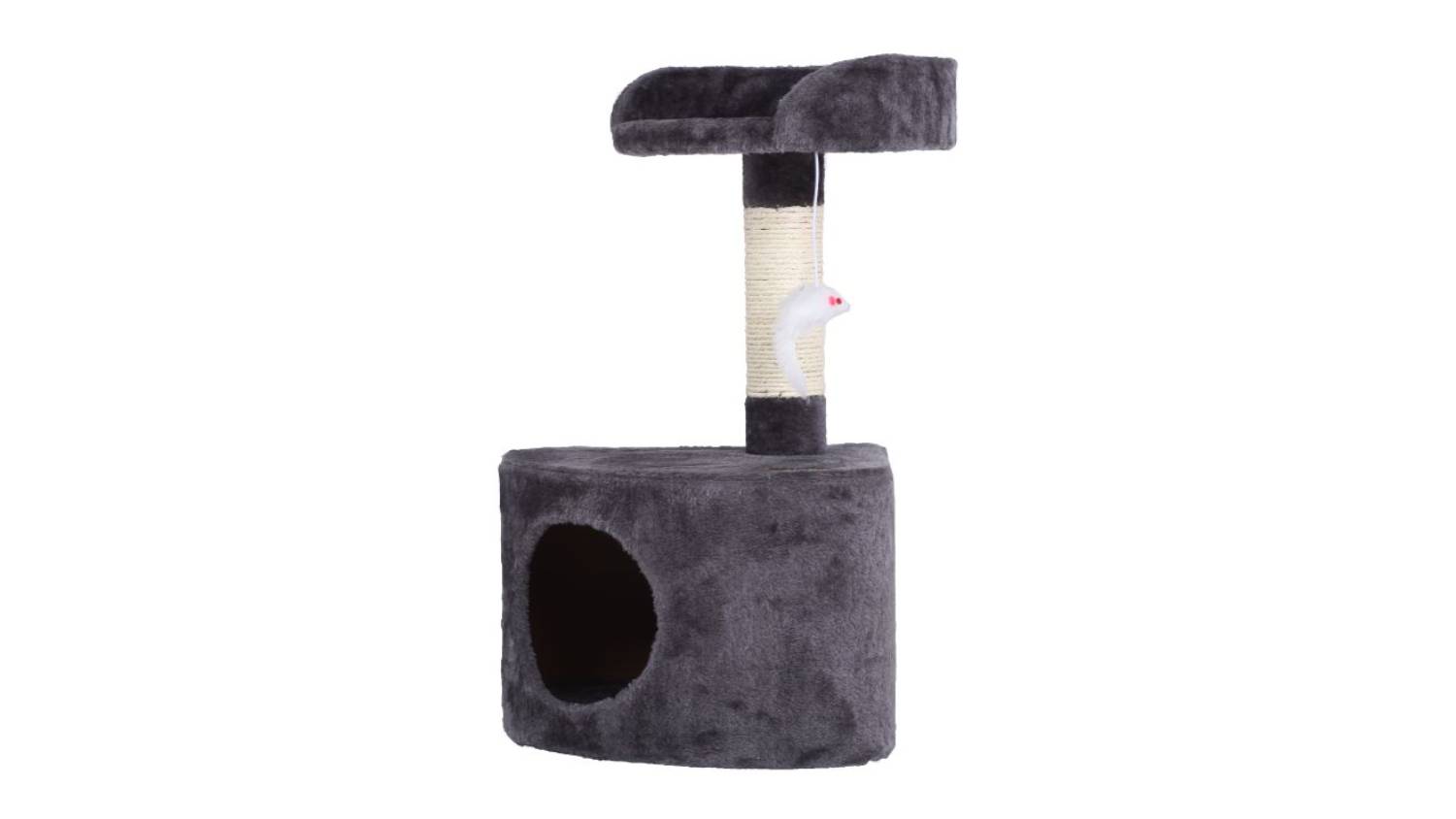 Charlie's Cat Tree w/ Cave, Toy - Grey