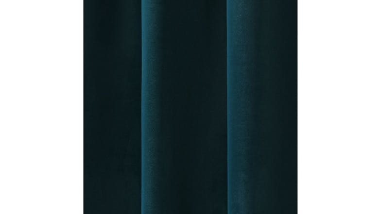 Cadence & Co. "Byron" Matte Velvet Blackout Curtain Twin Pack 225 x 223cm - Green