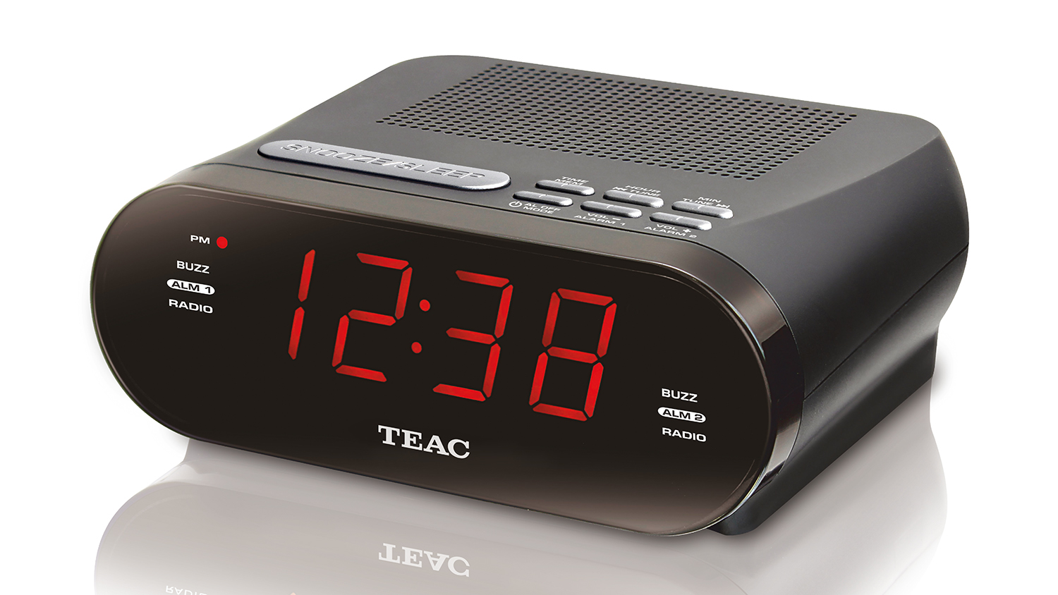 Teac Alarm Clock with FM Radio & USB Port - Black (CRX420)