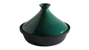 Gourmet Kitchen Cast Iron Tagine w/ Ceramic Lid - Ombre Green