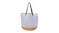 Vibes "Barossa" 2 Person Wicker/Canvas Picnic Tote Bag Set - Blue/White