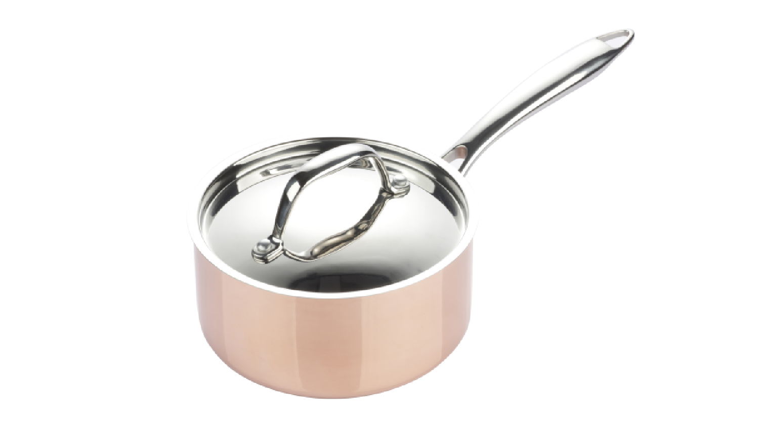 Gourmet Kitchen Chef's Series 3ply Copper Coated Saucepan 16cm
