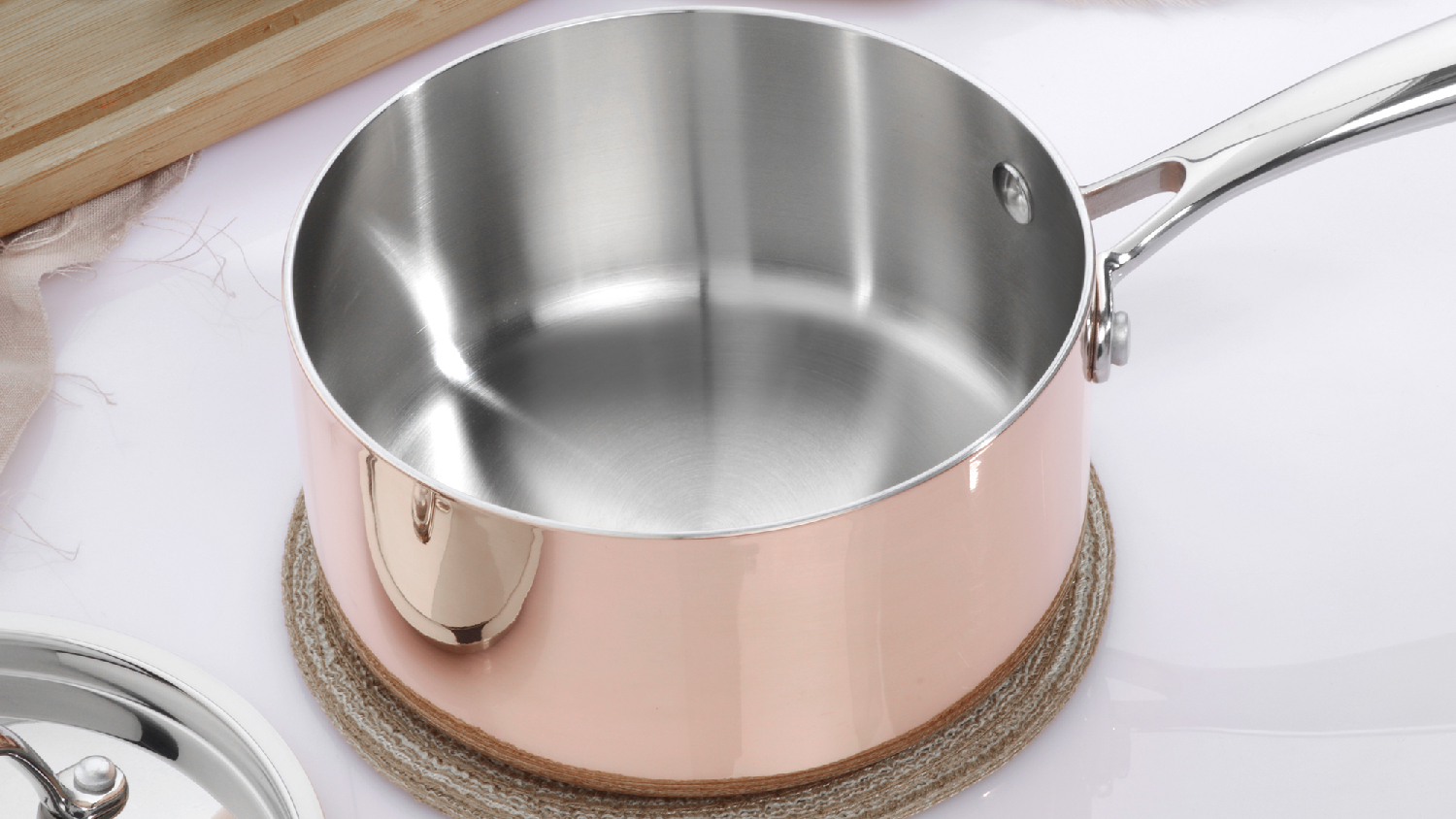 Gourmet Kitchen Chef's Series 3ply Copper Coated Saucepan 16cm