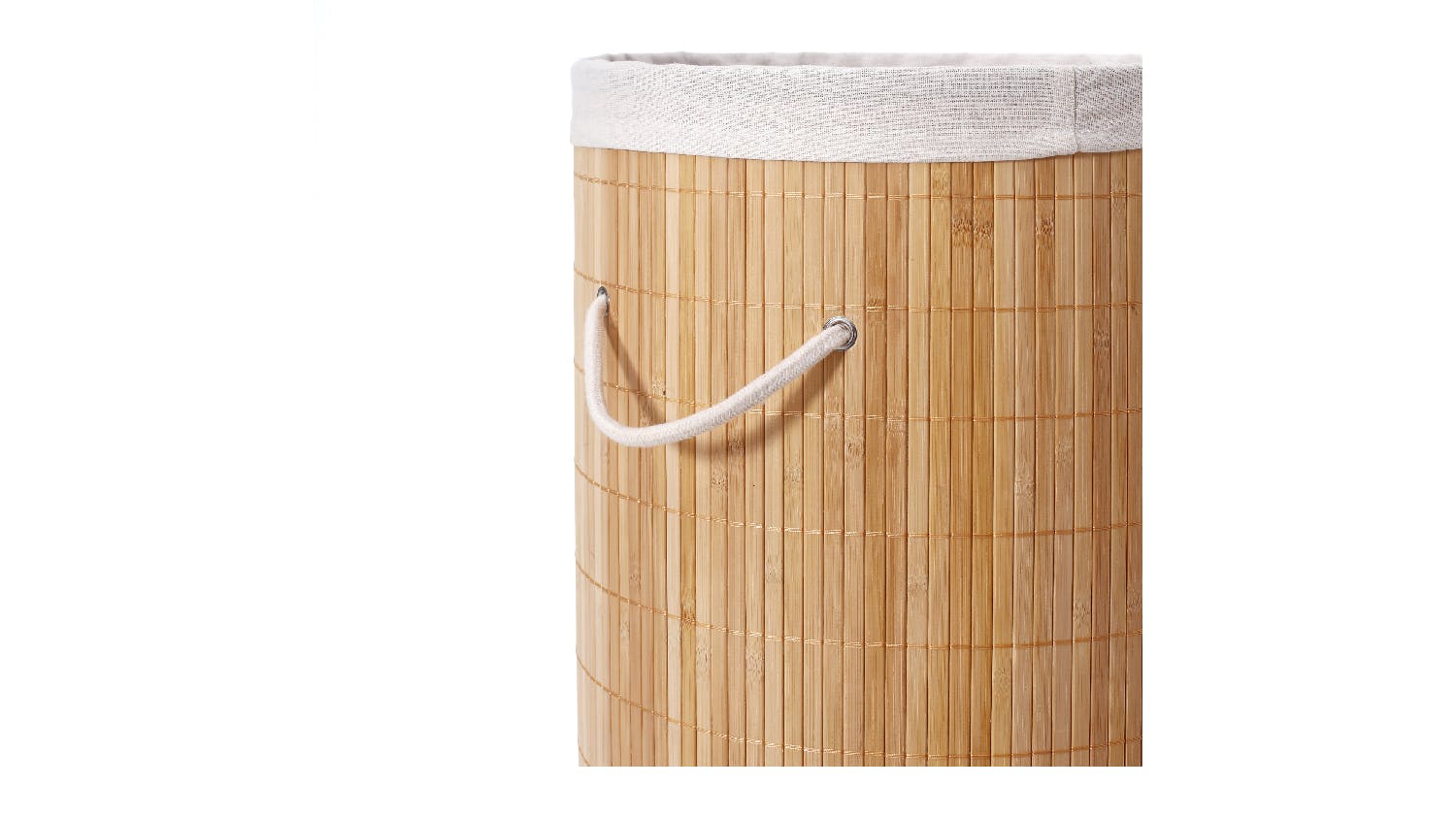 Sherwood Home Collapsable Round Bamboo Hamper