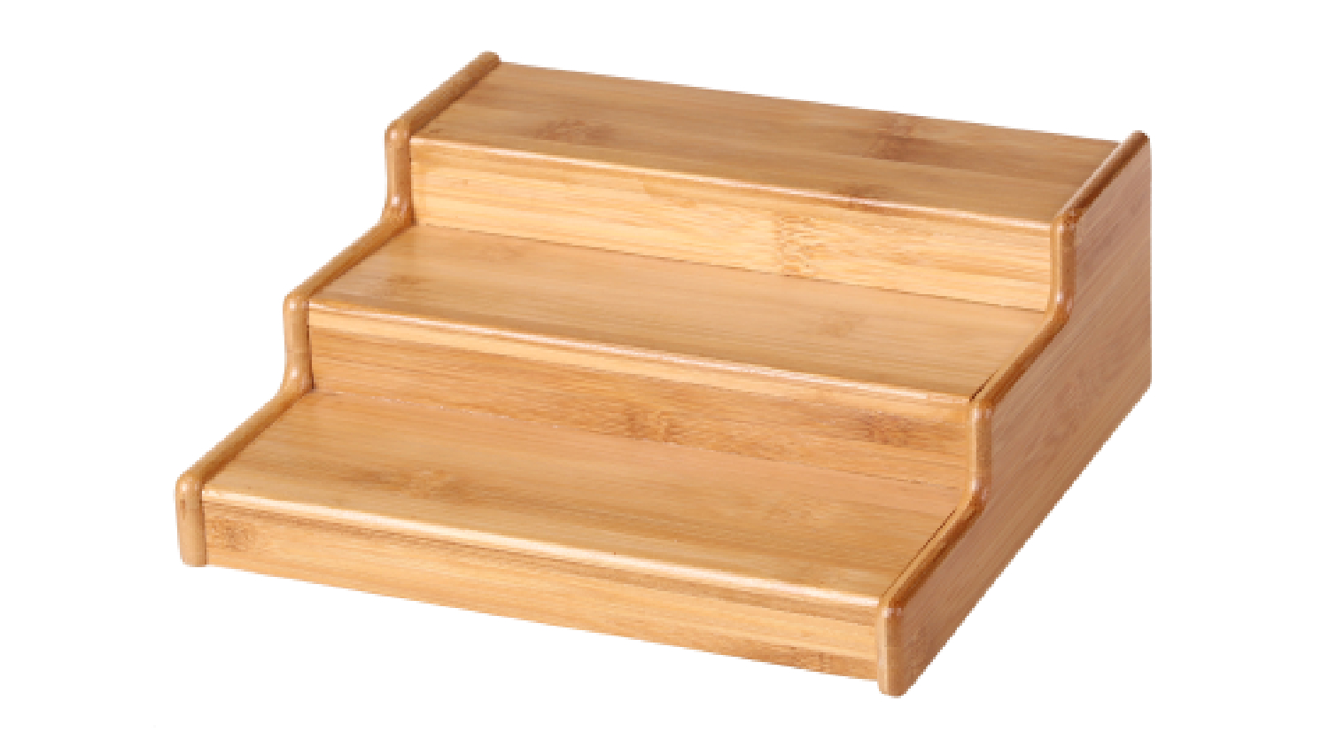 Gourmet Kitchen 3 Tier Expandable Spice Rack - Natural Bamboo