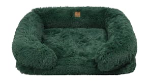 Charlie's Shaggy Faux Fur Ultra-Soft Memory Foam Pet Sofa Medium - Green