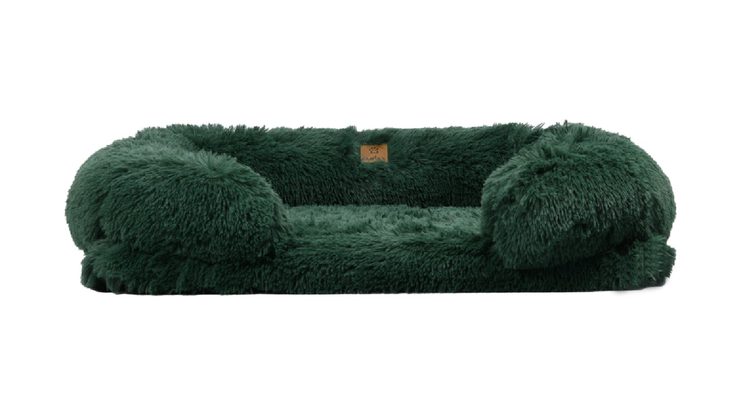 Charlie's Shaggy Faux Fur Ultra-Soft Memory Foam Pet Sofa Medium - Green