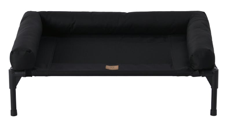 Charlie's levated Hammock Pet Bed w/ Bolster Support Medium - Black