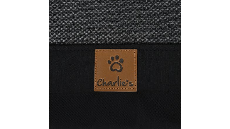 Charlie's levated Hammock Pet Bed w/ Bolster Support Medium - Black