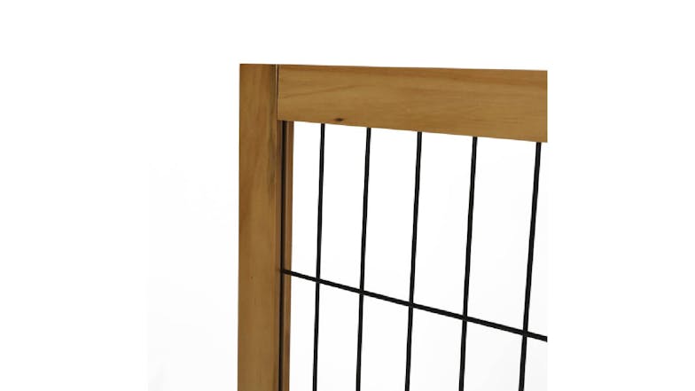 Charlie's 4 Panel Freestanding Pinewood/Metal Pet Gate