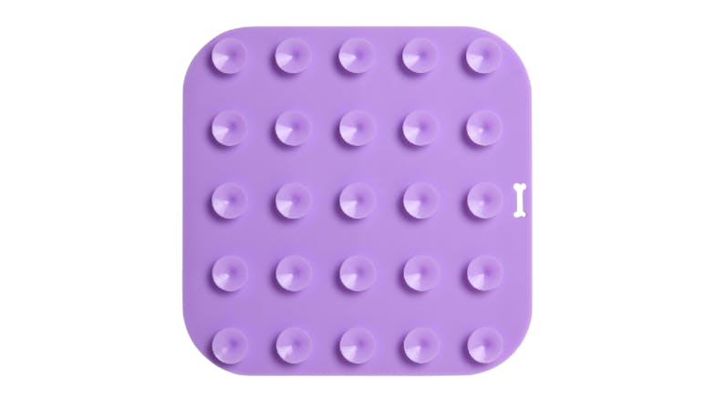 Charlie's "Shlurp" Multi-Texture Lick Mat w/ Suction Cups - Purple