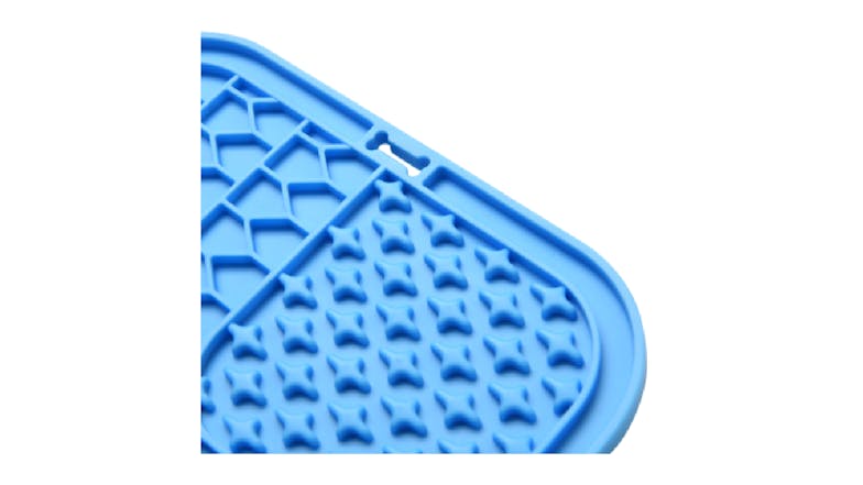 Charlie's "Shlurp" Multi-Texture Lick Mat w/ Suction Cups - Blue