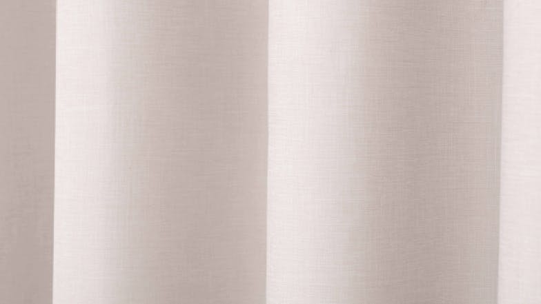 Sherwood Home Faux Linen Blackout Curtain Twin Pack 180 x 223cm - Porcelain
