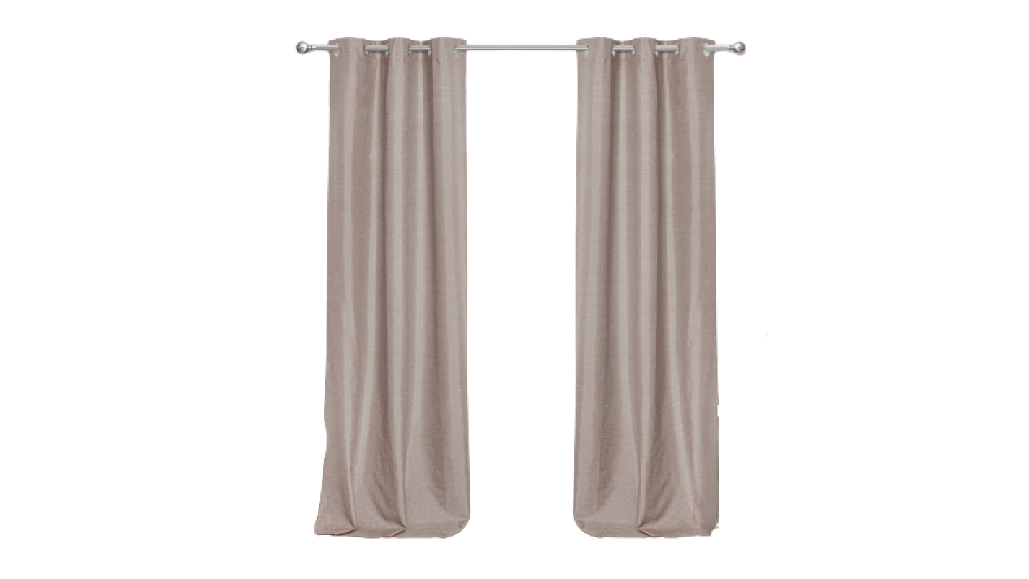 Sherwood Home Faux Linen Blackout Curtain Twin Pack 90 x 223cm - Cinnamon