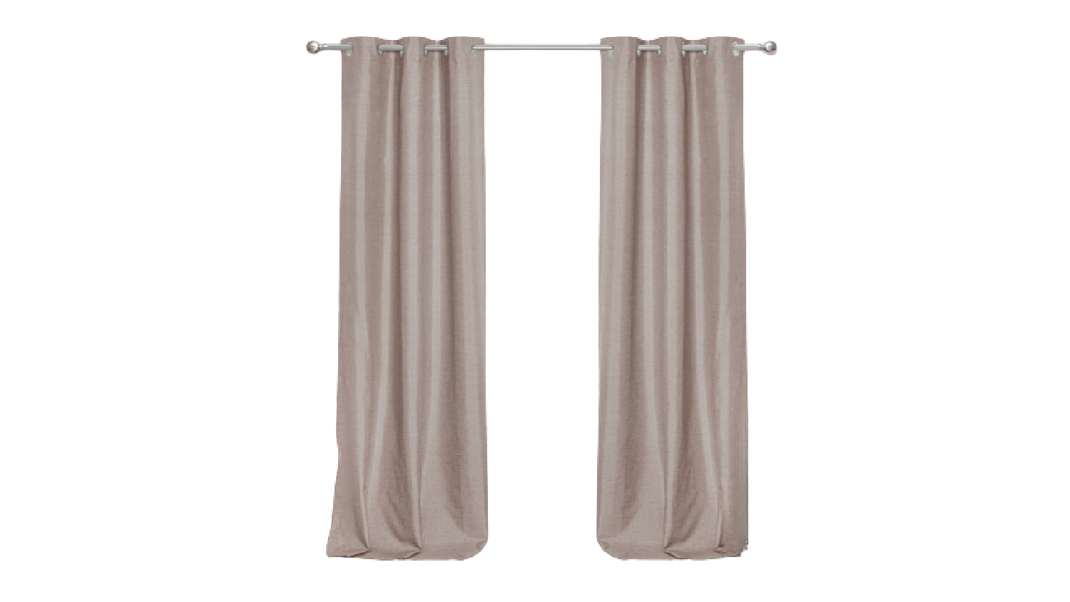 Sherwood Home Faux Linen Blackout Curtain Twin Pack 135 x 223cm - Cinnamon