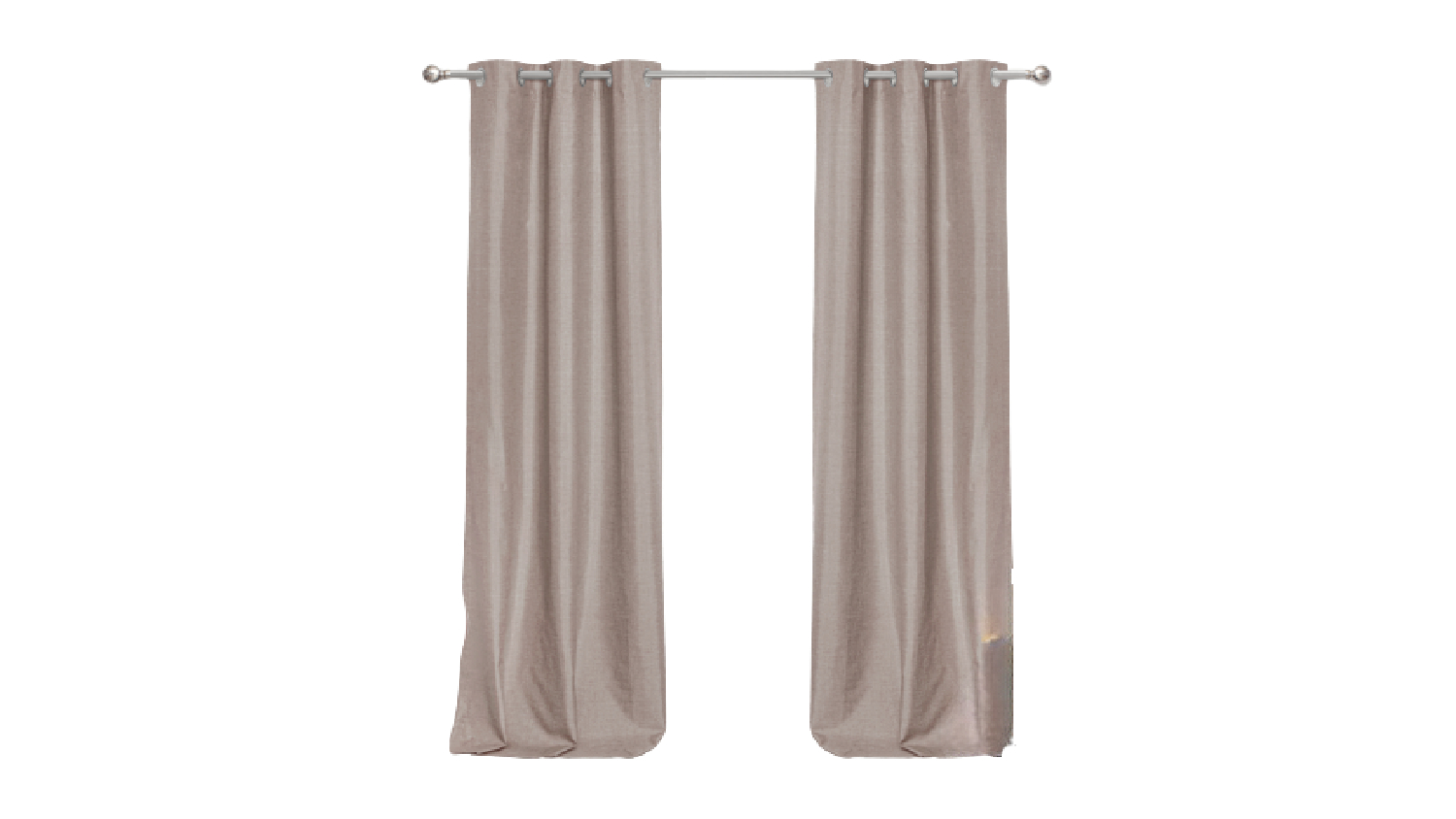 Sherwood Home Faux Linen Blackout Curtain Twin Pack 180 x 223cm - Cinnamon