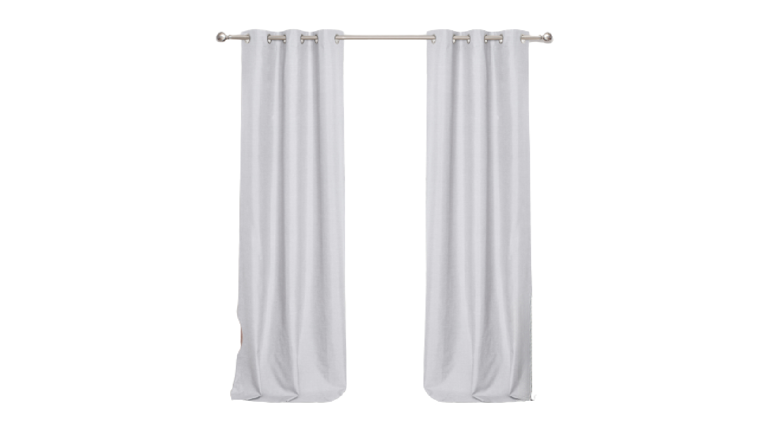 Sherwood Home Faux Linen Blackout Curtain Twin Pack 180 x 223cm - Grey